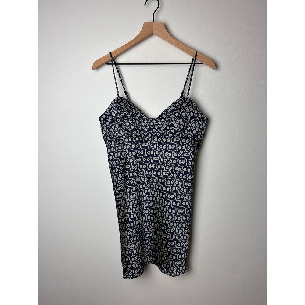 NWT $78 Free People Intimately Navy Floral Mini‎ Dress Spaghetti Strap M